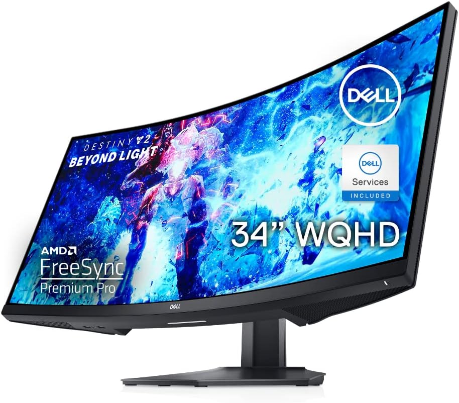 Dell Curved Gaming, 34 Inch Curved Monitor with 144Hz Refresh Rate, WQHD